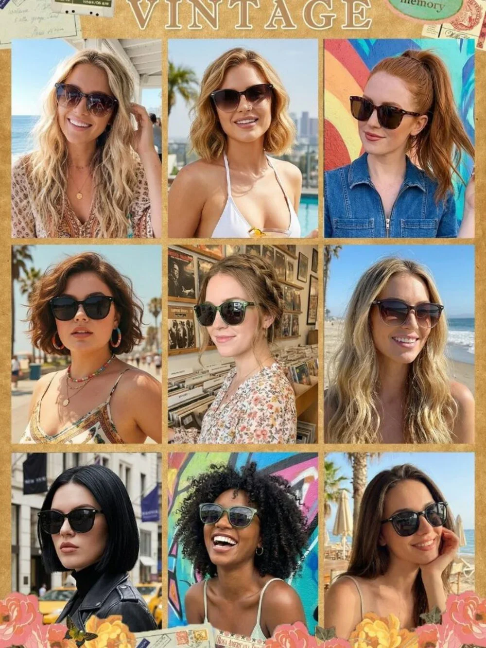 Trendy Polarized Sunglasses for Women - UV400 Protection, Big Frame, Stylish